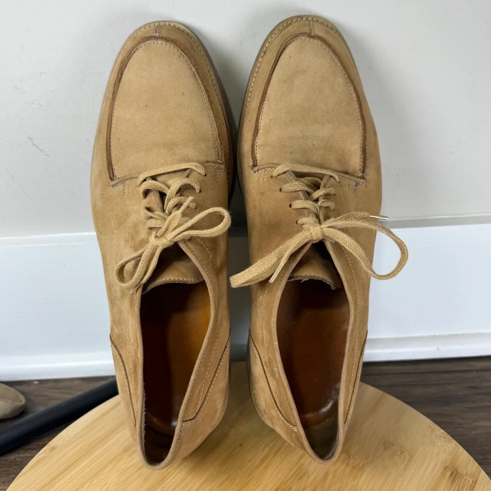 Granger Owings Taylor Oxford Mens 12M Tan Suede Moc Toe Brazil Timeless Classic